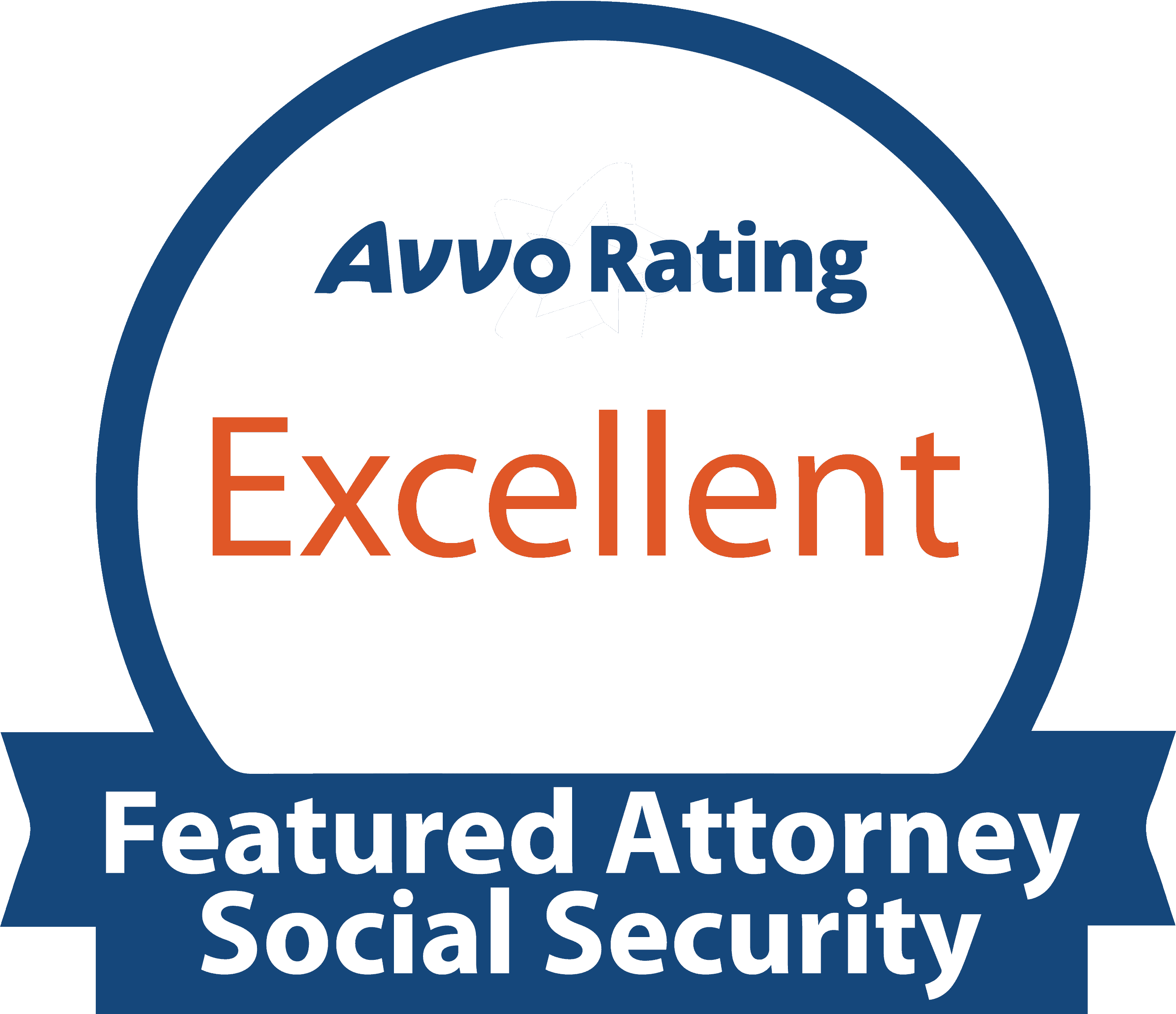 Avvo rating excellent featured attorney social security logo