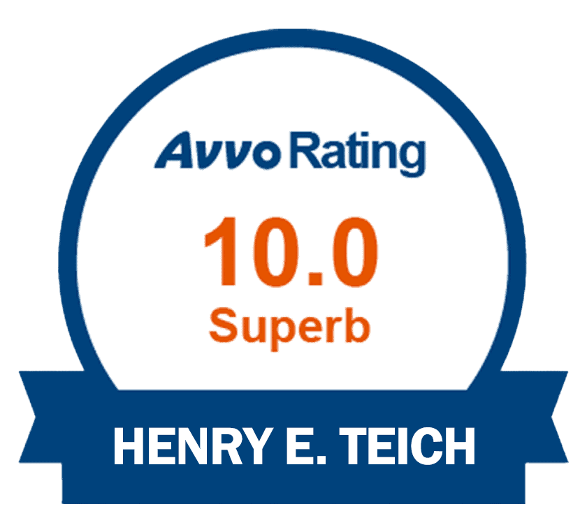 Avvo rating 10 superb Henry E. Teich