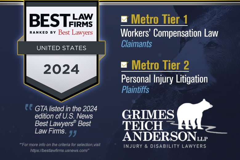 grimes-teich-anderson-award-best-law-firms-2024-us-news-workers-compensation-law-claimants-personal-injury-litigation-plaintiffs-best-lawyers-asheville-north-carolina